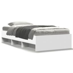 Berkfield Home Bed Frame without Mattress White 90x190 cm Single Engineered Wood - thumbnail 2