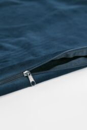 OHS 2 x Matte Velvet Cushion Covers Soft Plain Zip in Navy - Size: 45 cm x 45 cm - thumbnail 3