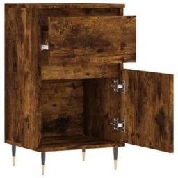 Berkfield Home Sideboard Smoked Oak 40x35x70 cm Engineered Wood in Brown - Size: 40 x 35 x 70 cm - thumbnail 6