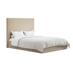 Lemon Pavilion Furniture Berlin Tall Ottoman Double Bed Frame (Pack of 2) - L203xW154xH124 cm in Beige - thumbnail 4