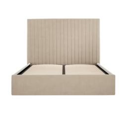 Lemon Pavilion Furniture Berlin Tall Ottoman Double Bed Frame (Pack of 2) - L203xW154xH124 cm in Beige - thumbnail 2