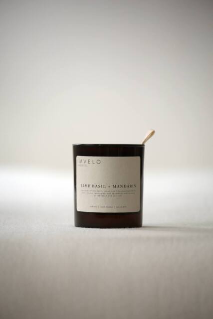 Imvelo Candle Co Signature Candle - Lime Basil + Mandarin in Amber - image 1