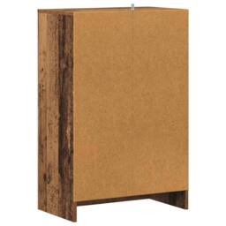 Berkfield Home Shoe Cabinet Old Wood 60x35x92 cm Engineered Wood in Brown - Size: 60 x 35 x 92 cm - thumbnail 6
