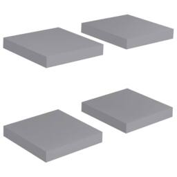 Berkfield Home Durable Floating Wall Shelves 4 pcs Grey 23x23.5x3.8 cm MDF - thumbnail 3