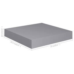 Berkfield Home Durable Floating Wall Shelves 4 pcs Grey 23x23.5x3.8 cm MDF - thumbnail 8