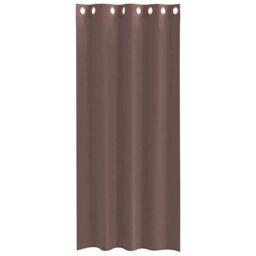 Berkfield Home Voile Curtains with Grommets 2 pcs Brown 140x225 cm - thumbnail 4
