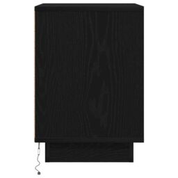 Berkfield Home Bedside Cabinet with LED Lights¬†Black 38x34x50 cm in Black - Size: 38 x 34 x 50 cm - thumbnail 7