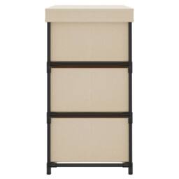 Berkfield Home Storage Cabinet with 6 Drawers 55x29x55 cm Cream Steel in Beige - Size: 55 x 29 x 55 cm - thumbnail 4