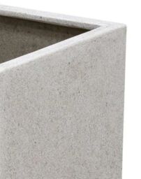 Primrose Poly-Terrazzo White Square Cube Planter Stone Effect With Bung 40cm - thumbnail 3