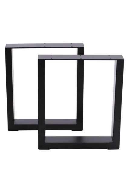 Living and Home 2Pcs Furniture Replacement Leg Industrial Heavy Duty Rectangular Iron Table Legs in Black - image 1