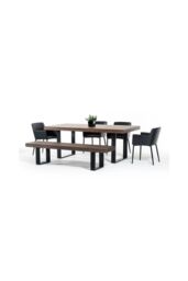 Living and Home 2Pcs Furniture Replacement Leg Industrial Heavy Duty Rectangular Iron Table Legs in Black - thumbnail 4