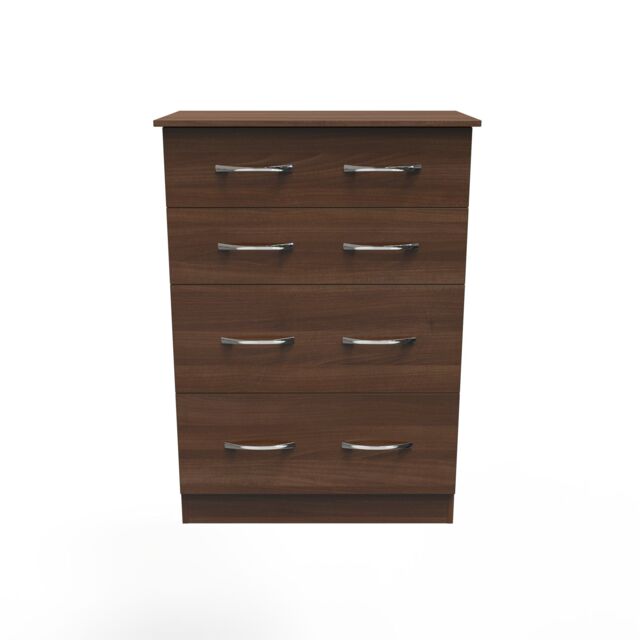 Ready Assembled 2 U Hampshire 4 Drawer Deep Chest (Ready Assembled) in Walnut - image 1