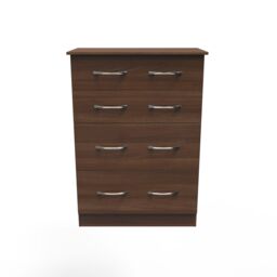 Ready Assembled 2 U Hampshire 4 Drawer Deep Chest (Ready Assembled) in Walnut - thumbnail 1
