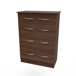 Ready Assembled 2 U Hampshire 4 Drawer Deep Chest (Ready Assembled) in Walnut - thumbnail 3