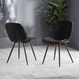 Cheshire Elmdale Elegant Dining Chairs - Set of 2 in Black - thumbnail 4