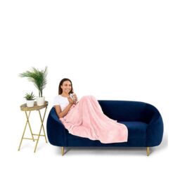 Brand Lab Fleece Blanket in Baby Pink - thumbnail 3