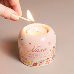 Lisa Angel Women's Nana Meaningful Word Candle Holder in Baby Pink
