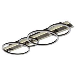 Netlighting Norberto Quad Ring Semi Flush Ceiling Light Matt Black LED 4000K - thumbnail 6