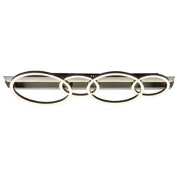 Netlighting Norberto Quad Ring Semi Flush Ceiling Light Matt Black LED 4000K - thumbnail 3