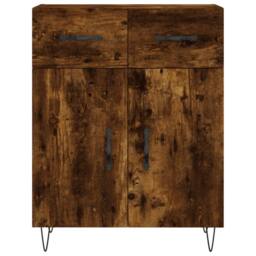 Berkfield Home Sideboard Smoked Oak 69.5x34x90 cm Engineered Wood in Brown - thumbnail 6