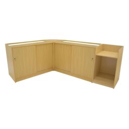 Monstershop Europa LED Shop Counter Set B1500, C1500, TB60 & LM60 - Maple in Beige - thumbnail 2