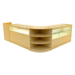 Monstershop Europa LED Shop Counter Set B1500, C1500, TB60 & LM60 - Maple in Beige - thumbnail 1