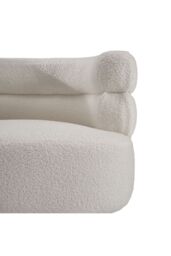 Living and Home Sherpa White Sofa Chair for livingroom in Beige - thumbnail 4