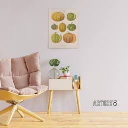 "Artery8 Melons Fruit Vintage Kitchen Ernst Benary Canvas Wall Art Print in White - Size: W12"" x H16""" - thumbnail 3
