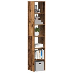 Berkfield Home Durable Bookcases 2 pcs Stackable Old Wood 30x30x80 cm Engineered Wood in Brown - Size: 30 x 30 x 80 cm - thumbnail 2