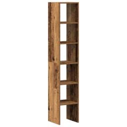 Berkfield Home Durable Bookcases 2 pcs Stackable Old Wood 30x30x80 cm Engineered Wood in Brown - Size: 30 x 30 x 80 cm - thumbnail 3