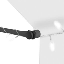 Berkfield Home Manual Retractable Awning with LED 300 cm Cream in Beige - thumbnail 5