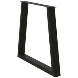 Berkfield Home Dining Table Legs V-Shape 3 pcs Black 70x(72-73.3) cm Steel - thumbnail 4