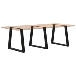 Berkfield Home Dining Table Legs V-Shape 3 pcs Black 70x(72-73.3) cm Steel - thumbnail 8