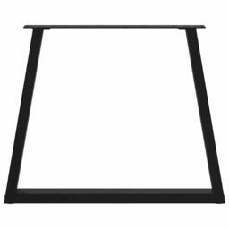Berkfield Home Dining Table Legs V-Shape 3 pcs Black 70x(72-73.3) cm Steel - thumbnail 5