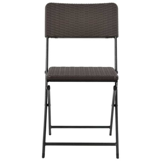Berkfield Home Durable Folding Garden Chairs 2 pcs HDPE & Steel Brown - image 1