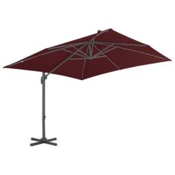 Berkfield Home Cantilever Umbrella with Aluminium Pole Bordeaux Red 400x300 cm - thumbnail 1