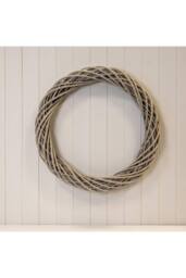 KDMD Grey Round Thick Willow Wreath - 60mm - thumbnail 1
