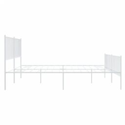 Berkfield Home Metal Bed Frame with Headboard & Footboard White 200x200 cm - thumbnail 6