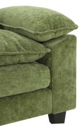 Living and Home Chenille Sectional Sofa with Ottoman and Lumbar Pillows in Green - thumbnail 9