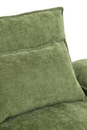 Living and Home Chenille Sectional Sofa with Ottoman and Lumbar Pillows in Green - thumbnail 7