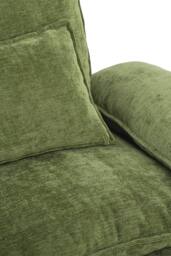 Living and Home Chenille Sectional Sofa with Ottoman and Lumbar Pillows in Green - thumbnail 6