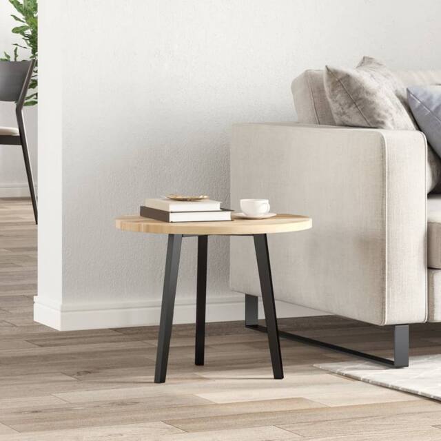 Berkfield Home Table Top Round √ò50x2 cm Solid Wood Acacia in Brown - Size: 50x2 cm - image 1