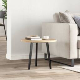 Berkfield Home Table Top Round √ò50x2 cm Solid Wood Acacia in Brown - Size: 50x2 cm - thumbnail 1