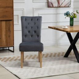 Artemis Home Pienza Velvet Dining Chairs - Set of 2 in Grey - thumbnail 2
