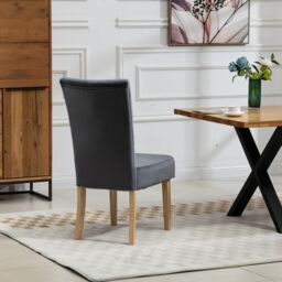 Artemis Home Pienza Velvet Dining Chairs - Set of 2 in Grey - thumbnail 5