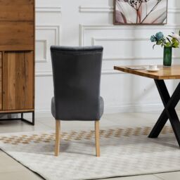 Artemis Home Pienza Velvet Dining Chairs - Set of 2 in Grey - thumbnail 6