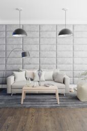 Aspire EasyMount Wall Mounted Upholstered Panels, Modular DIY Headboard in Malham Weave Fabric (Pack of 2) in Cream - thumbnail 4