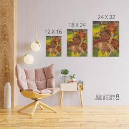 "Artery8 Lumberjack Abstract Portrait Kubincan Canvas Wall Art Print - Size: W18"" x H24""" - thumbnail 4