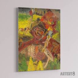 "Artery8 Lumberjack Abstract Portrait Kubincan Canvas Wall Art Print - Size: W18"" x H24""" - thumbnail 2