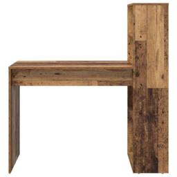Berkfield Home Modern Desk with Storage Old Wood 113x54x120 cm Engineered Wood - Size: 113 x 54 x 120 cm - thumbnail 5